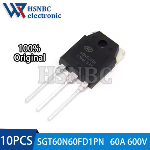 10PCS SGT60N60FD1PN TO-3P OR SGT60N60FD1P7 TO-247 SGT60N60FD1 60N60FD1 600V 60A IGBT Power Transisto
