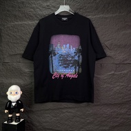 VT44 B-LG Summer Night View Printed Short-Sleeved T-Shirt Men Women Same Style