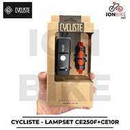 Front Rear Light CYCLISTE CE250F CE10R SET LED USB Charge Charge Bicycle CE-250 Front Rear Lamp A54 