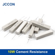 10Pcs 10W Cement Resistor 5% 0.1R~10K 0.1R 0.15R 0.22R 0.25R 0.33R 0.47R 1R 1.5R 2.2R 1K 2K 10K ohm 