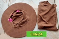 Hijab Kerudung Anak Topi Laken Terpisah/Warna Pink Pick/Untuk Usia 3-10 Tahun/Bahan Prada /Krudung I