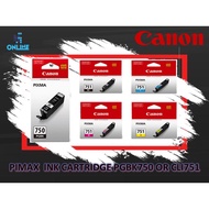 Canon Ink Catridge PGI-750 / CLI-751 BLACK/CLI-751 CYAN/CLI-751 MAGENTA/CLI-751 YELLOW