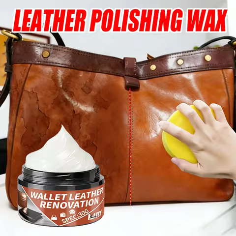 KJM Leather Restorer Cream 30g - Wallet, Bag, Shoes, Couch, Easy Repair, Long-lasting Shine, Univers
