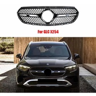 Front Bumper Grille Diamond Upper Racing Grill ABS Chrome &  Black For Mercedes Benz GLC X254 GLC200