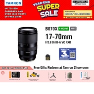 Tamron 17-70mm F2.8 Di III-A VC RXD Lens [B070X] for Fujifilm X | Tamron Singapore Warranty