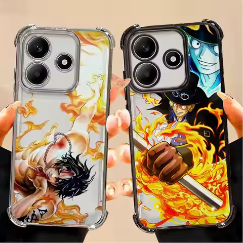 Soft Phone Cover Case for Xiaomi Redmi K80 Pro 14C K80 5G A3X A5 A3 13C One Piece Flame Ace Sanji