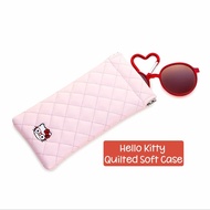 Hello Kitty Quilted Soft Case Pink Snap Pouch squeeze pouch pinch pouch sunglasses shades stationery