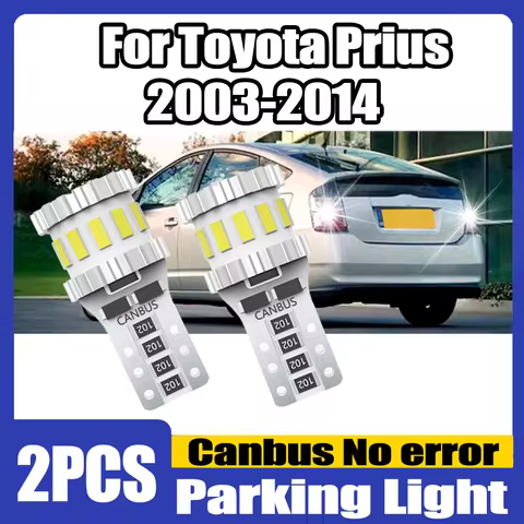 2PCS Canbus No error W5W T10 Parking Light Bulbs Clearance Lamps 6000K White 6W 12V 24V Plug and Pla
