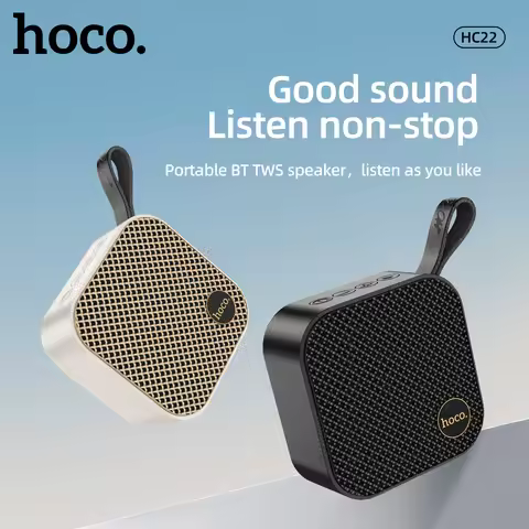 HOCO HC22 Bluetooth 5.2 52MM Stereo Speaker 5W Mini Outdoor Portable Wireless Speaker Support FM TF 