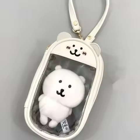 Nagano Joke Bear Plush Crossbody Bag Cute Cartoon Self-deprecating Bear Mini Shoulder Bag Purse Kawa