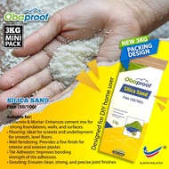 Obaproof 3KG SILICA SAND FINE 50/100 | PASIR SILIKA HALUS CLEANED READY MIX FOR CEMENT PLASTERING, R