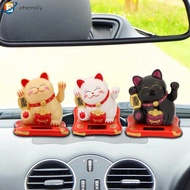 1 pcs boneka dashboard mobil pajangan solar kucing hoki lucky cat