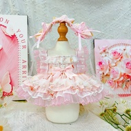 Original Hand-Made 40cm Baby Clothes 40cm Cotton Doll Clothes Pink Princess Dress Star Delu Doll Clo