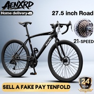 AENXRD Lightweight Road Bike 21 speeds Dangle handlebar bicycle Disc brakes (26")