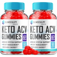 (2 Pack) Slimsculpt Keto ACV Weight Loss Gummies - Advanced Formula Slim Sculpt Keto plus ACV Gummie