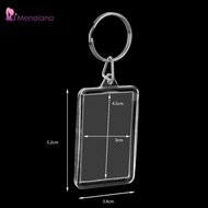 [Menolana] 30X Acrylic Rectangle Keychain Blank Insert Photo Picture Frame 5.2x3.4cm