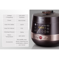 【hot sale】 ▥♟◊Midea 5.0L Smart Pressure Cooker MY-5039P [English Version]