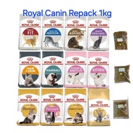 Royal Canin Repack 1kg (Fit,Indoor,Kitten,Bsh,Sensible,Sterilised,Urinary,Aroma,Protein)