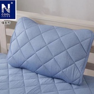 Foreign Trade Japanese Order Export Super Cold Feeling Pillow Sheet Breathable Sweat Absorbing Double-Sided Pillow Summer Non-Slip Latex Ice Silk Pillow Case