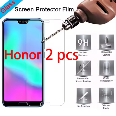 2 pcs! Honor Glass Tempered Glass for Huawei Honor 10 9 Lite Note 10 8 Smartphone Screen Protecor fo