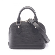 【二手】LOUIS VUITTONNano Alma 兩用手提包 M81945 黑色皮革 Nano Alma 女士二手 A