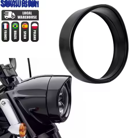 Motorcycle Accessories Visor Style Headlamp Trim Ring For Harley Softail Fatboy 7 in. Visor Style He