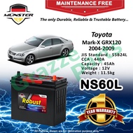 Münster Robust MF CMF NS60L | 55B24L (45AH) Car Battery Bateri Kereta Toyota Mark-X MarkX GRX120 GRX