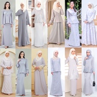 (S-XL) GREY KELABU TEMA BAJU KURUNG MODERN DRESS BRIDESMAID WEDDING KENDURI DINNER BAJU RAYA NIKAH T