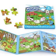 Broytain Magnetic Puzzles for Toddlers 3-5,36 Pieces Toys for Kids,Airplane Car Road Trip Activities