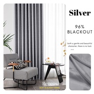 RENEOS 99% Blackout Curtain 270cm Height Langsir 270cm Labuh Langsir Sliding Door 3 Panel Langsir La