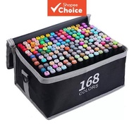 Double-headed Marker Set with 100-262 Colors, Ideal for School Supplies and Watercolor Art Set Penan