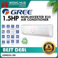 Gree 1.5HP Plasma Aircond with Ionizer LOMO32-12N