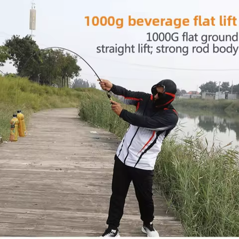 Ultra-Fast Action UL Fishing Rod Compact Contraction Anti-Impact Guide Spinning Rod Lightweight Desi