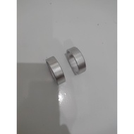 Ring oversize silver spacer fork chrome alloy