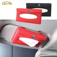 GTIOATO Car Sun Visor Leather Tissue Storage Box Case Auto Paper Towel Tissue Box Automobile Napkin 
