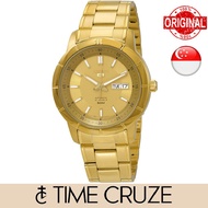 [Time Cruze] Seiko 5 SNKN62  Automatic Analog Gold Tone Stainless Steel Gold Tone Dial Men Watch SNKN62K1 SNKN62K