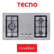 Tecno SR838SV / SR 838SV (90cm) 3-Burner Stainless Steel Cooker Hob with Inferno Wok Burner Technology