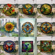 JD100-123 Window Grilles Anti-Collision Warning Stickers Color Glue-Free Static Window Glass Sticker