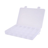 wsustore--24 Compartments Plastic Box Case Jewelry Bead Storage Container Craft Organizer