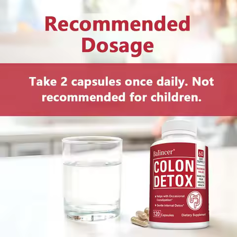 Colon Detox Capsules, Intestinal Cleanse, Digestive Support, Bowel Health, Psyllium Husk & Probiotic