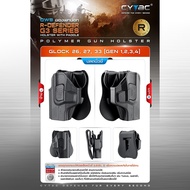 ซองพกนอก ปลดนิ้วชี้ Cytac Glock 26, 27, 33 (Gen 1,2,3,4) (Cytac R-Defender Holster) Update 10/66