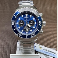 [Original] Seiko SSC741P1 Prospex Solar Chronograph Blue Save The Ocean Stainless Steel Diver's Watch