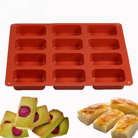 12 Cavity Silicone Protein Bars Mold Rectangle Granola Bar Baking Tool Mould Silicone Mold French Ca