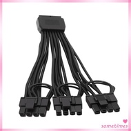 Time GPU Power Cable with 16 Pin Input and 3 x 8 Pin Ends for PC Builds