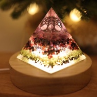 【客製化禮物】智慧之樹-直覺與健康能量金字塔-小夜燈 orginite