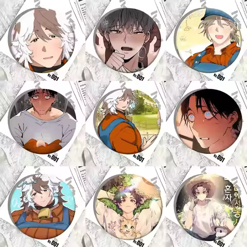 1pc Manhwa Mr As Farm Cartoon Style Badge Brooches On Backpack Decoration Round Enamel Pins For Acce