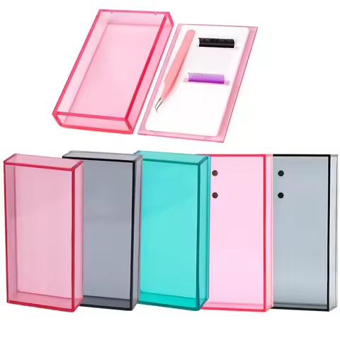 Eyelash Storage Box Eyelash Extension Magnetic Plate Storage Box Case Eyelash Stripes Tile Dust-proo