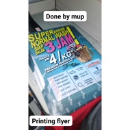 FLYER PRINT A5  | FLYER BUDJET A5 |60 GSM SMILI FLYER| MUKA DEPAN SAHAJA FLYER