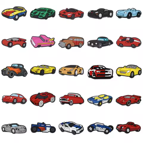 Cars Shoe Charms for Crocs Accessories Sandals Kids Clogs Pins Boy Girls Badges Men Jeans Women Deco