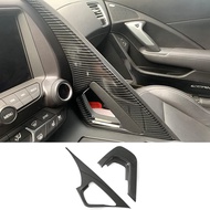 2 PCS Central Control Armrest Cover Trim Accessories Carbon Fiber for C7 2014 2015 2016 2017 2018 20